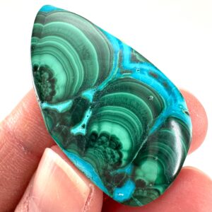 Malachite Chrysocolla Cabochon , Green And Blue Malacolla Gemstone