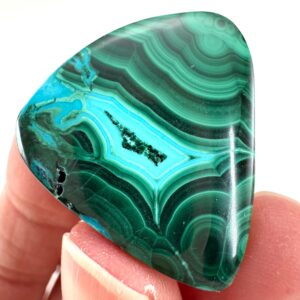 Malachite Chrysocolla Cabochon , Green And Blue Malacolla Gemstone