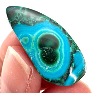 Malachite Chrysocolla Cabochon , Green And Blue Malacolla Gemstone