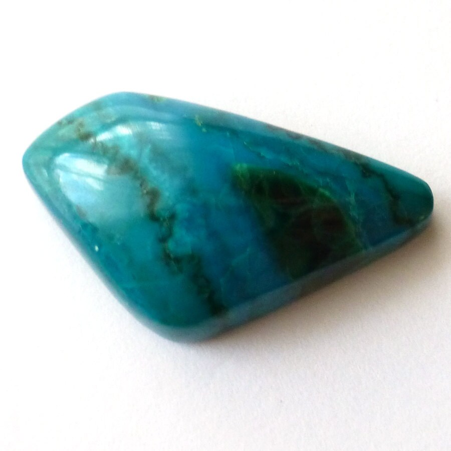 Chrysocolla Cabochon Ray Mine Arizona Usa Free Form Rare Green Malachite Turquopise Aqua Teal Blue Dot Gem Designer Cut Lapidary Jewelry