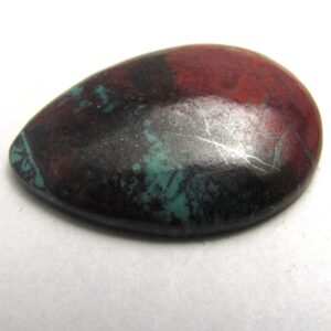 Sonoran Sunrise Cabochon Pear Tear Drop Chrysocolla Arizona Usa One Of A Kind Rare Red Turquoise Jewelry Handmade Chrysocolla