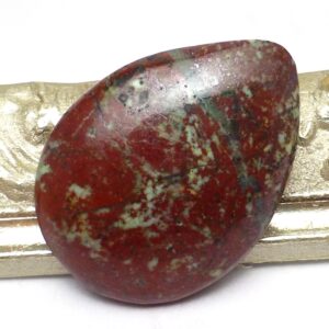 Sonoran Sunrise Cabochon Pear Tear Drop Chrysocolla Arizona Usa One Of A Kind Rare Red Turquoise Jewelry Handmade Chrysocolla