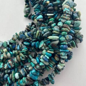 5-8mm Chrysocolla Chip Gemstone Beads. 36” Strand Of Mixed Blue And Green Chips. 5-8mm Chrysocolla Chip Gemstone Beads. 36” Strand Of Mixed Blue And Green Chips.