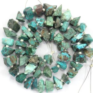 50 Natural Chrysocolla Gemstone Beads: Uneven Rough Drilled Jewelry Making 50 Natural Chrysocolla Gemstone Beads: Uneven Rough Drilled Jewelry Making