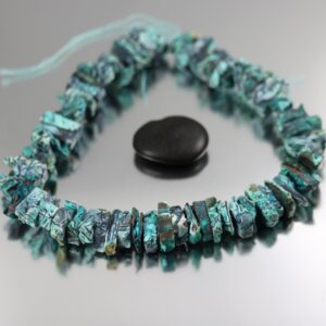 Indonesian Chrysocolla With Copper Shard Beads - Full Strand - 18 To 24mm Indonesian Chrysocolla With Copper Shard Beads - Full Strand - 18 To 24mm