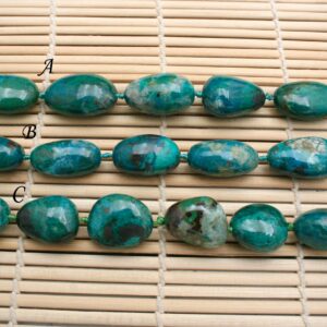 Chrysocolla Pebble Beads 14.5-20mm (etb01467) Peruvian/unique Jewelry/vintage Jewelry/gemstone Necklace Chrysocolla Pebble Beads 14.5-20mm (etb01467) Peruvian/unique Jewelry/vintage Jewelry/gemstone Necklace