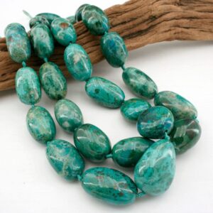Chrysocolla Pebble Beads A Grade (etb01252) Peruvian/unique Jewelry/vintage Jewelry/gemstone Necklace Chrysocolla Pebble Beads A Grade (etb01252) Peruvian/unique Jewelry/vintage Jewelry/gemstone Necklace