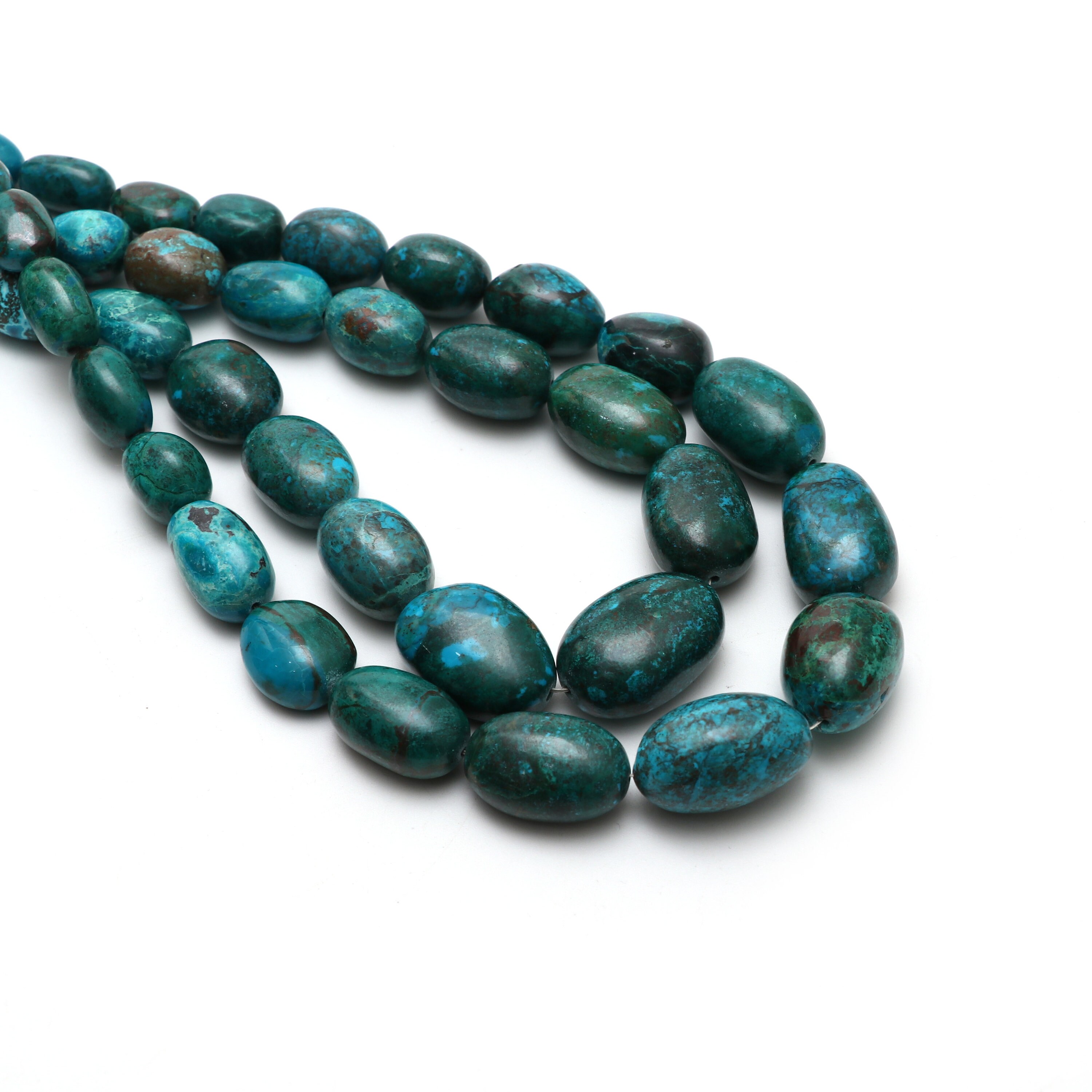 Chrysocolla Smooth Tumble Beads, 9x13 Mm To 17x26 Mm, Chrysocolla Jewelry Handmade Gift For Women, 20 Inches Full Strand, Price Per Strand