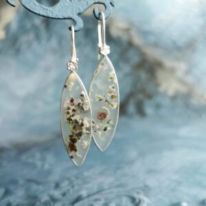 Confetti Chrysocolla Set In Sterling Silver Statement Earrings Unique One Of Kind Earrings Kidney Wire Earrings Gifts For Her