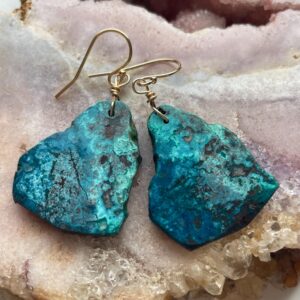 Chrysocolla Earrings, Crystal Earrings, Gemstone Earrings, Gift For Her, Gift For Women