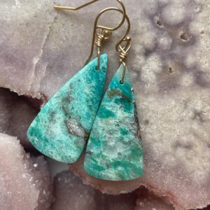 Chrysocolla Earrings, Crystal Statement Earrings, Gemstone Earrings, Gift For Her, Gift For Women