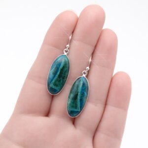 Ethereal - Beautiful Natural Boulder Malachite & Chrysocolla Earrings