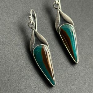 Gem Silica Chrysocolla Artisan Earrings