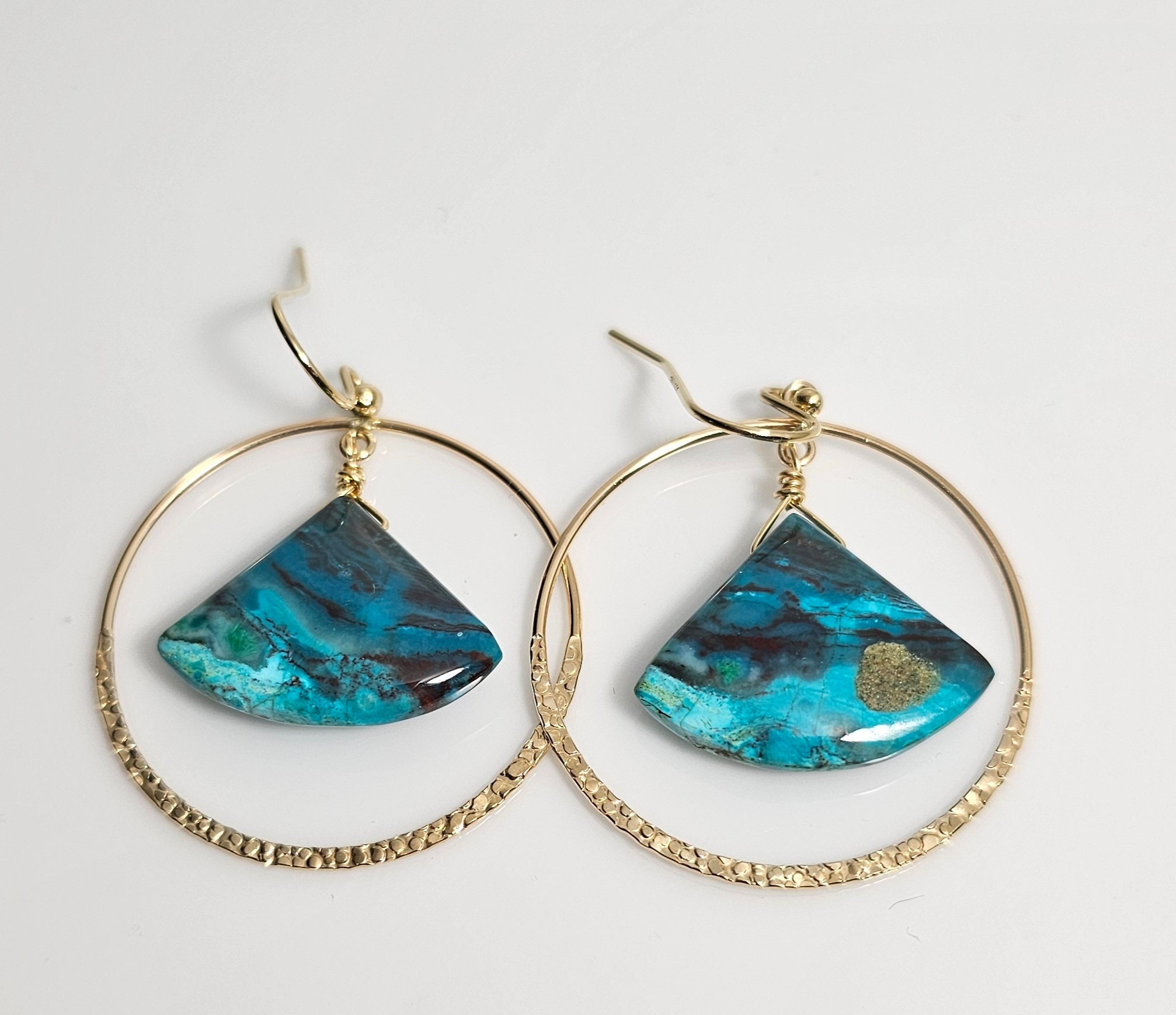 Gold-filled And Chrysocolla Earrings