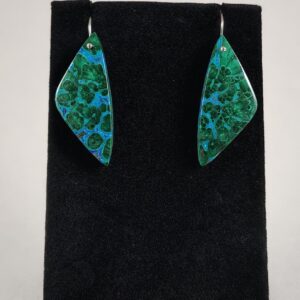 Malachite And Chrysocolla With Sterling Silver Earrings Handmade By Chris Hay