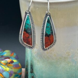 Sonoran Sunset Chrysocolla Artisan Earrings
