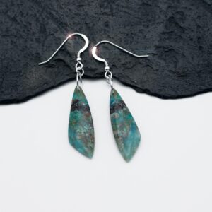 View from the Shore - Beautiful Natural Boulder Chrysocolla Earrings