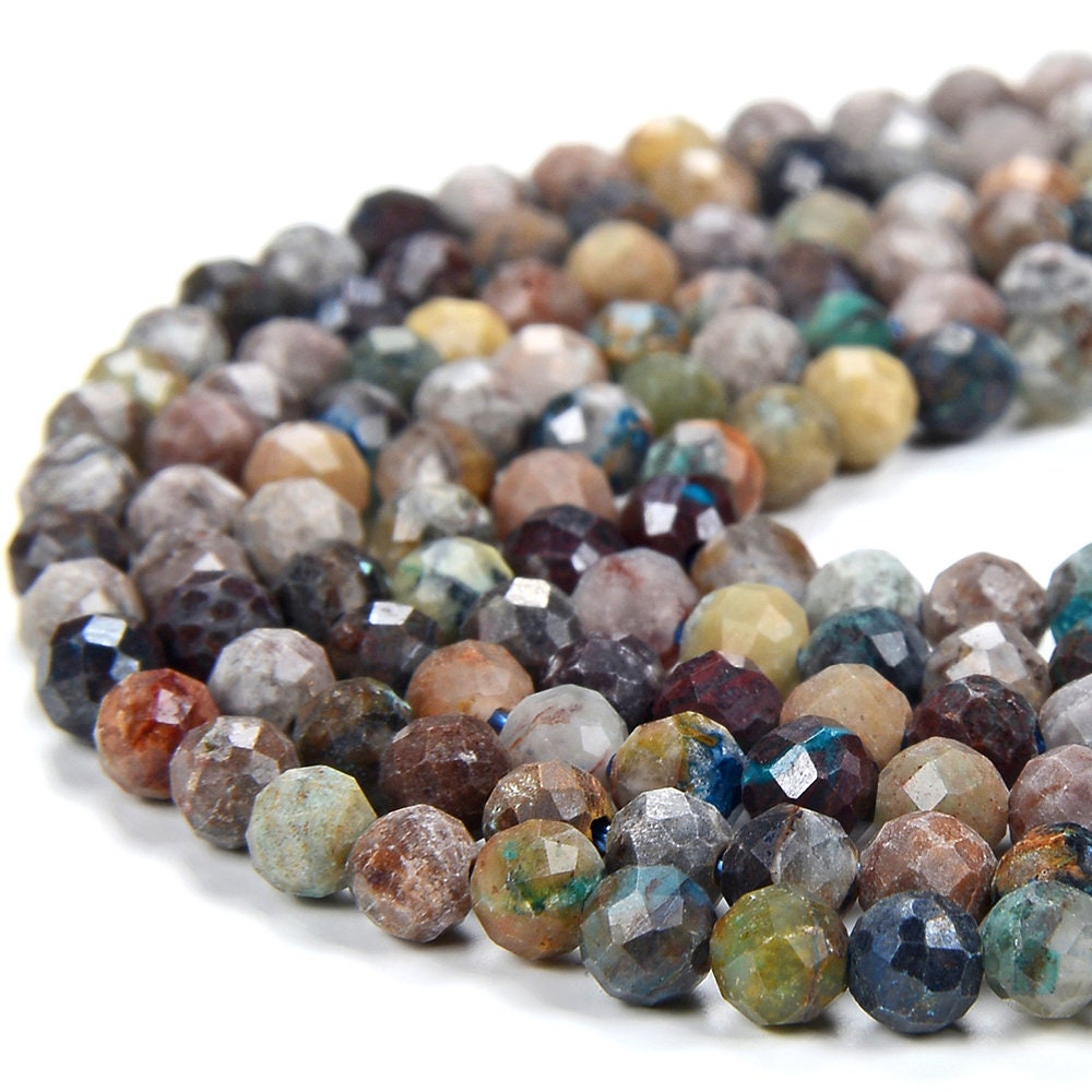 3mm Natural Chrysocolla Gemstone Grade A Micro Faceted Round Loose Beads 15 Inch Full Strand (80016812-p65)