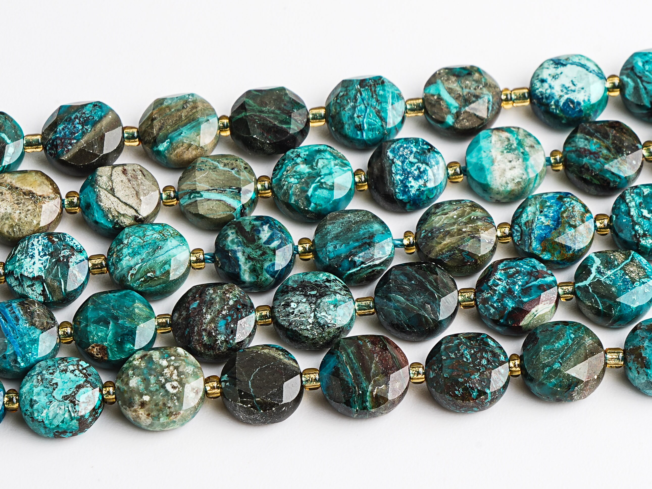 8mm Blue Brown Chrysocolla Beads Grade Aa Genuine Natural Gemstone Faceted Coin Loose Beads 15"/7.5" Bulk Lot Options 8mm Blue Brown Chrysocolla Beads Grade Aa Genuine Natural Gemstone Faceted Coin Loose Beads 15"/7.5" Bulk Lot Options