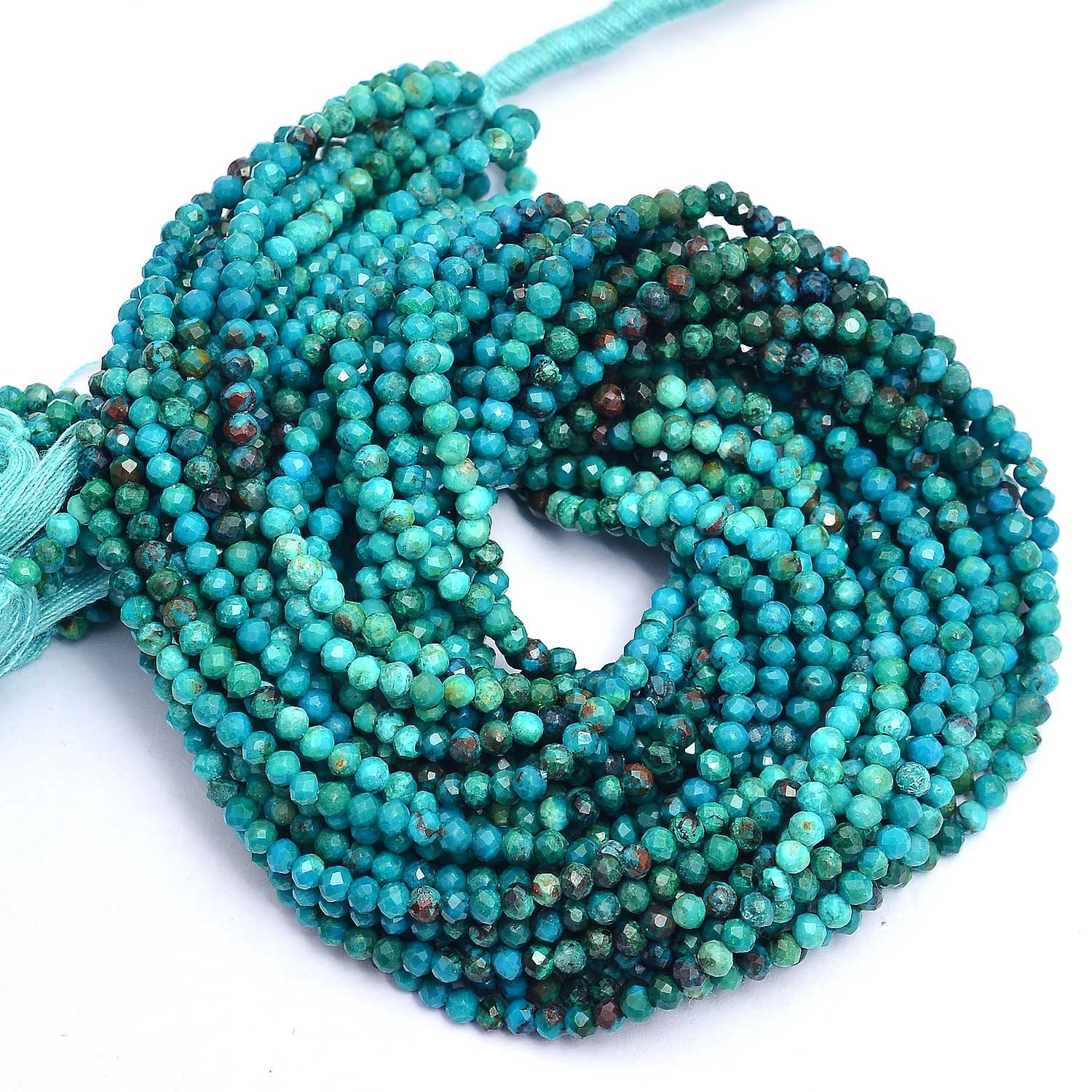 Aaa+ Chrysocolla 2mm-2.5mm Micro Faceted Beads | Natural Multi Chrysocolla Semi Precious Gemstone Rondelle Loose Beads | 13"strand Aaa+ Chrysocolla 2mm-2.5mm Micro Faceted Beads | Natural Multi Chrysocolla Semi Precious Gemstone Rondelle Loose Beads | 13"strand