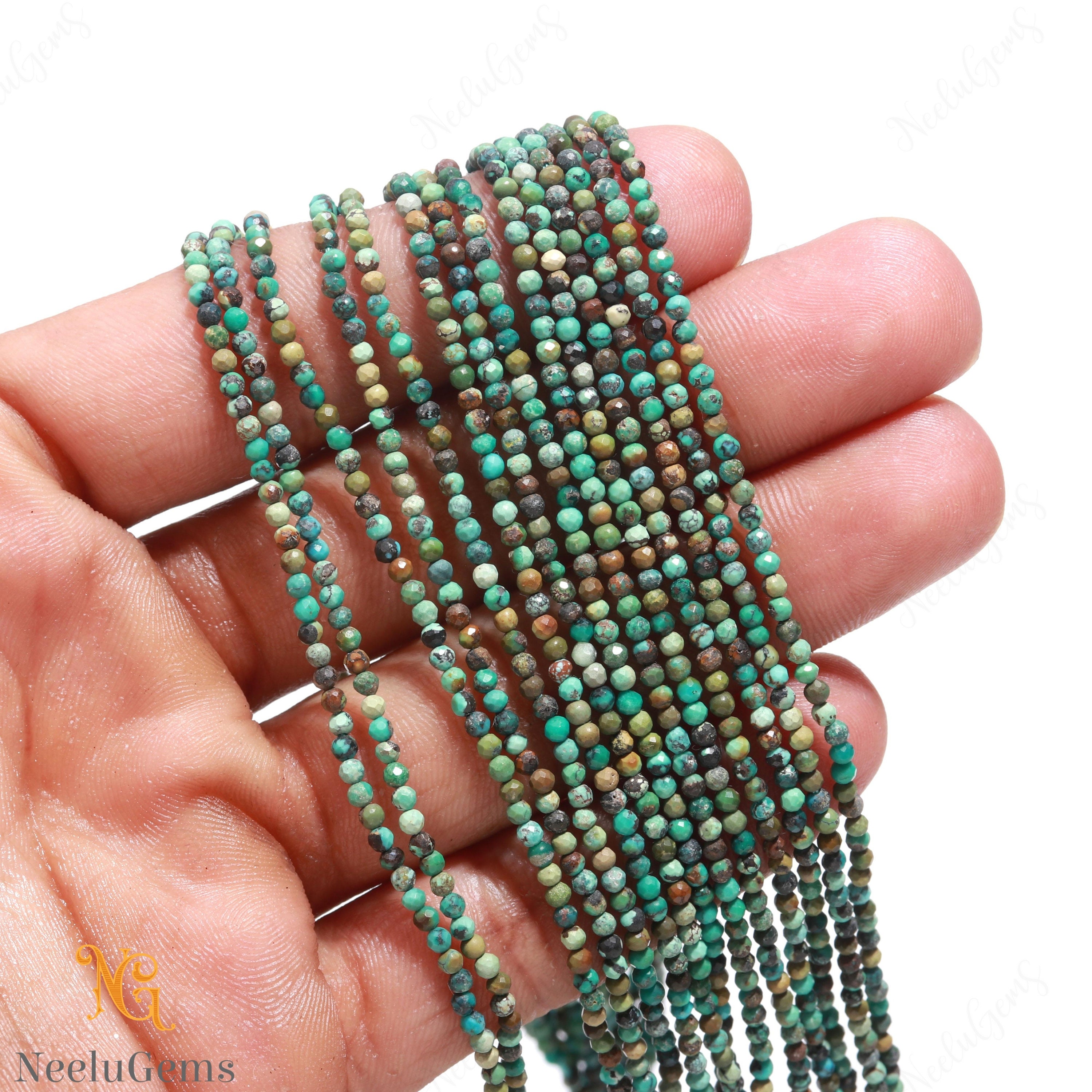 Aaa+ Natural Blue Chrysocolla Microcut Faceted Beads,2.1-2.2 Mm Chrysocolla Tiny Rondelle Beads,13"gemstone Beads For Handmade Jewelry