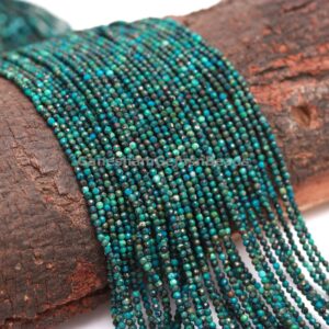 AAA Natural Chrysocolla Faceted Round Beads, Blue Chrysocolla Micro Faceted Beads, Craft Making Jewelry, Semi Precious Gemstone Beads, Gifts