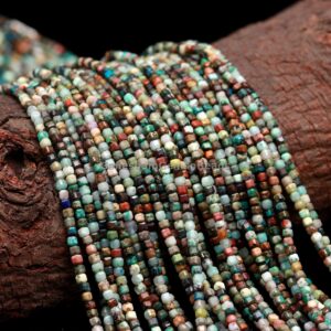 Chrysocolla Cube Box, Stunning 100% Natural Chrysocolla Faceted Cube Box Shape Gemstone Beads, 2-2.5mm 13'' Strand for Jewelry Making Craft