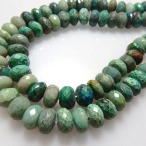 On Sale Chrysocolla Beads Faceted Rondelle 8mm Nice Green Color Aaa Quality 100% Natural Free Shipping