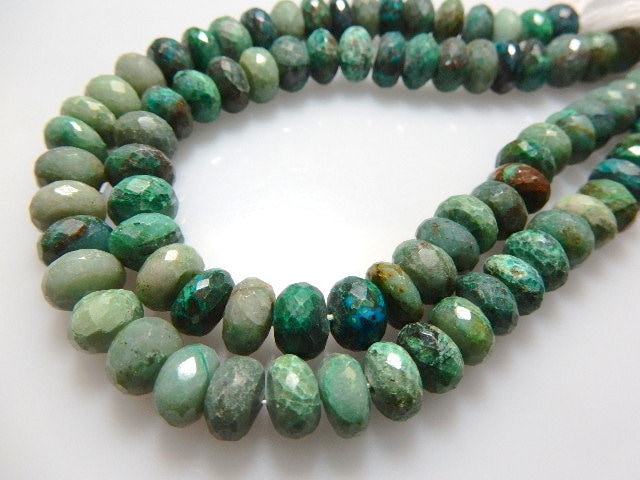 On Sale Chrysocolla Beads Faceted Rondelle 8mm Nice Green Color Aaa Quality 100% Natural Free Shipping