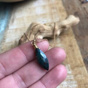 Chrysocolla And Brass Layering Necklace