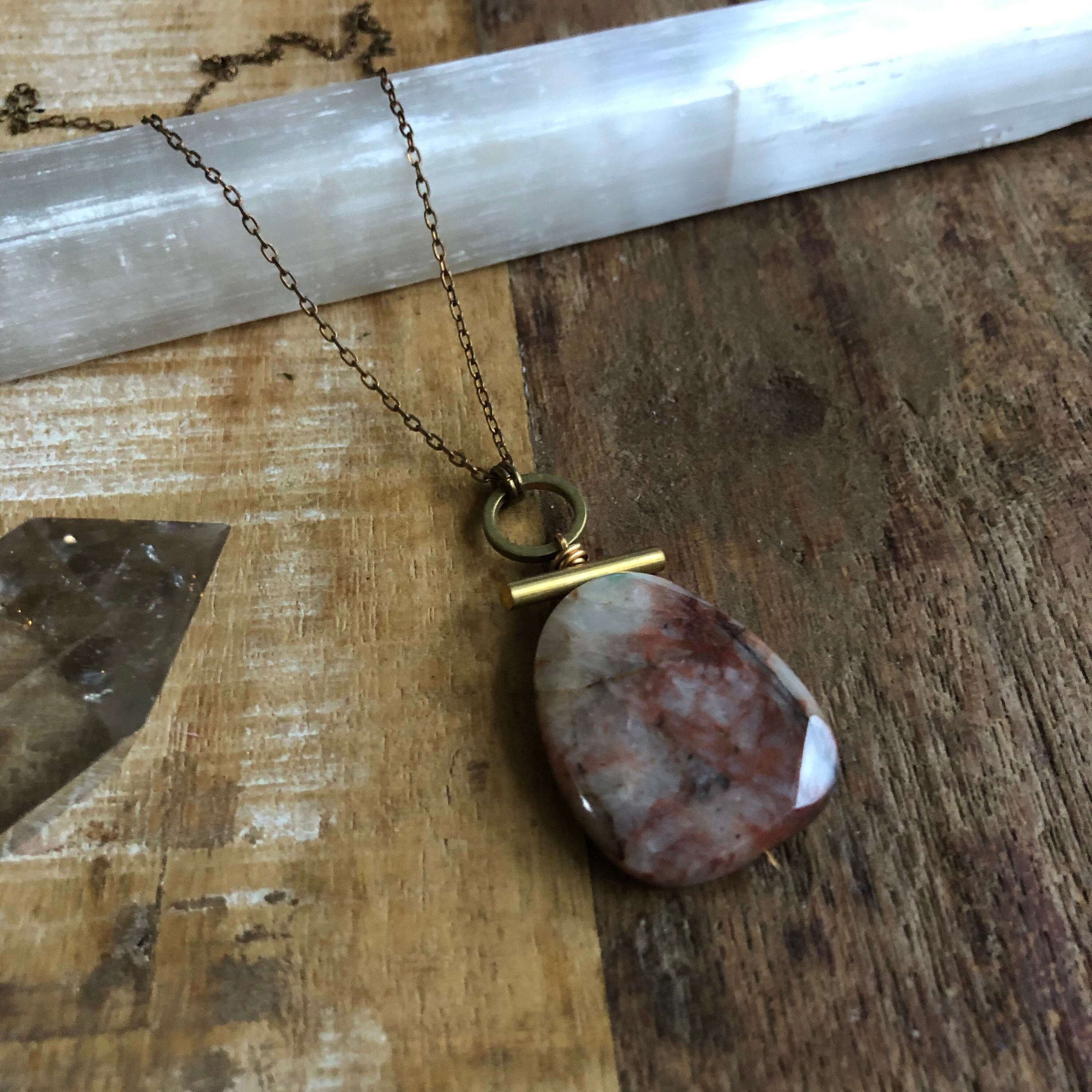 Faceted Chrysocolla Nugget Necklace