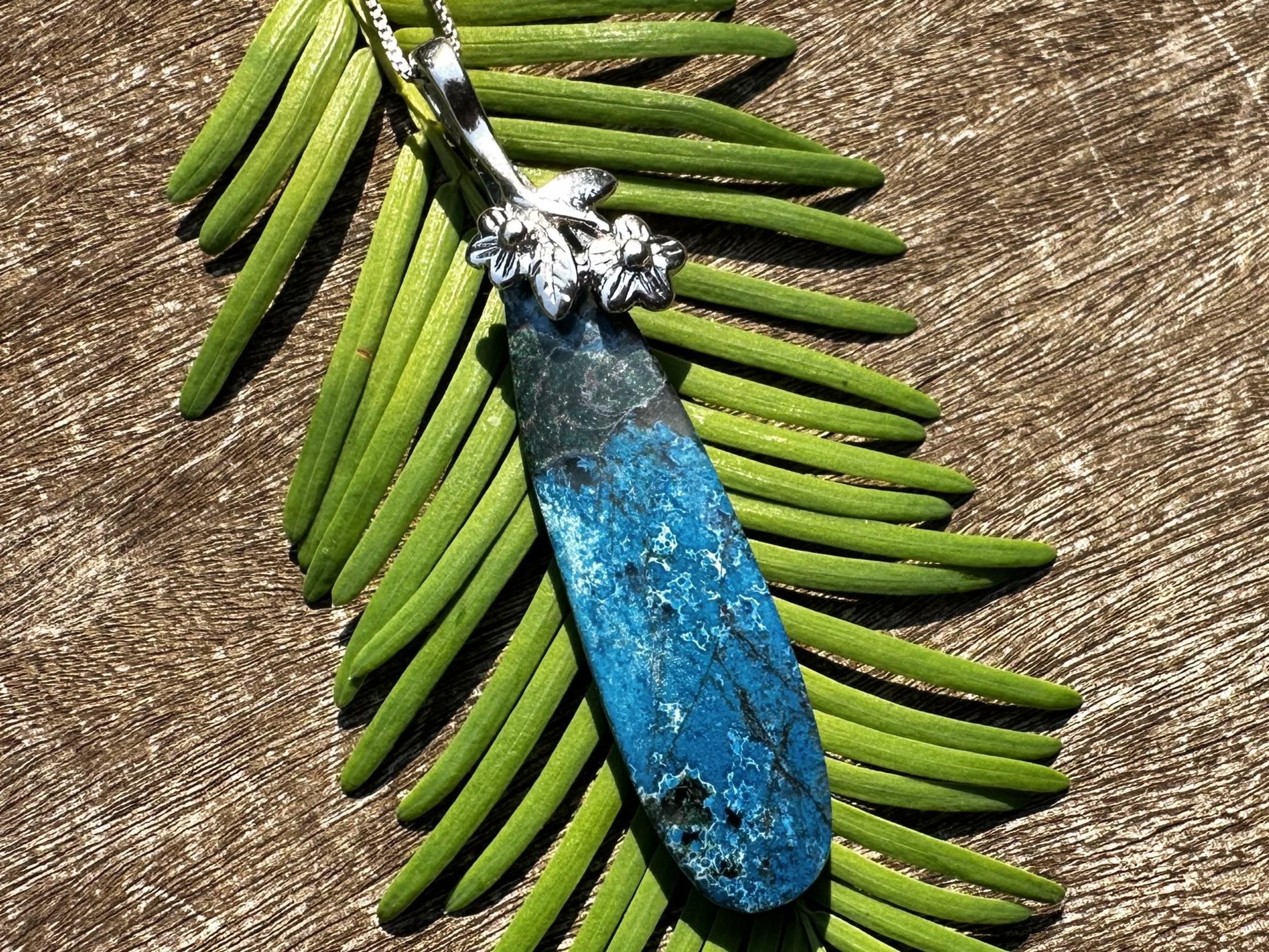 Chrysocolla, Healing Stone Necklace With Positive Energy!