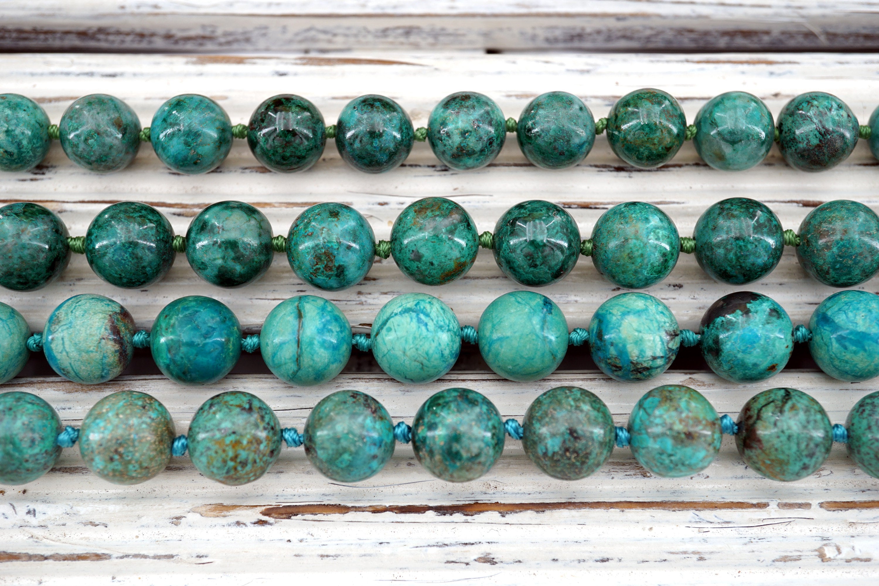 Chrysocolla Round Beads 11-12mm (etb01006)  Unique Jewelry/vintage Jewelry/gemstone Necklace