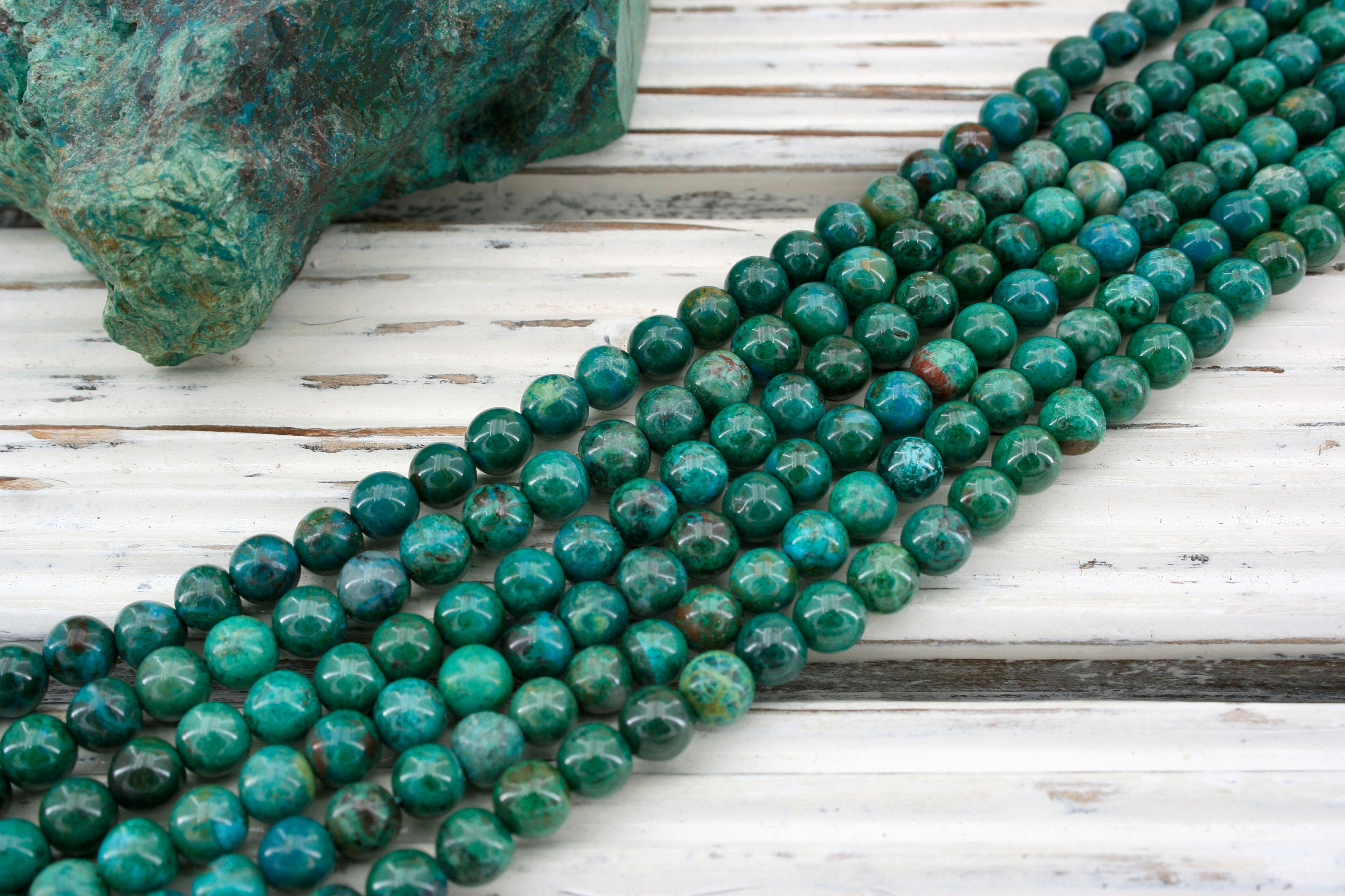 Chrysocolla Round Beads 5-5.5mm (etb00970) Unique Jewelry/vintage Jewelry/gemstone Necklace