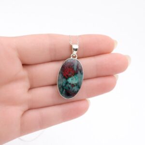 Sonora Sunset - Beautiful Natural Chrysocolla and Cuprite Sterling Silver Necklace