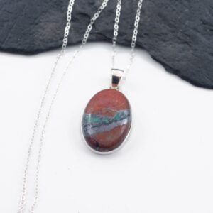 Sonora Sunset - Beautiful Natural Chrysocolla and Cuprite Sterling Silver Necklace