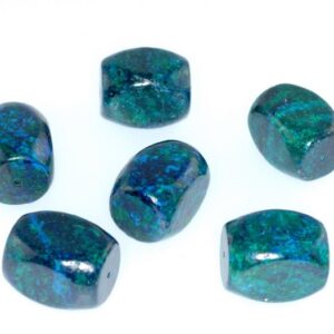 30x21MM  Chrysocolla Quantum Quattro Gemstone Rectangle Loose Beads   (90182528-A137)