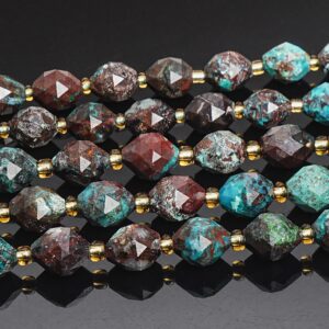 8MM Multicolor Chrysocolla Beads Grade AA Genuine Natural Gemstone Drum Barrel Rice Bead Loose Beads 15"/7.5" Bulk Lot Options