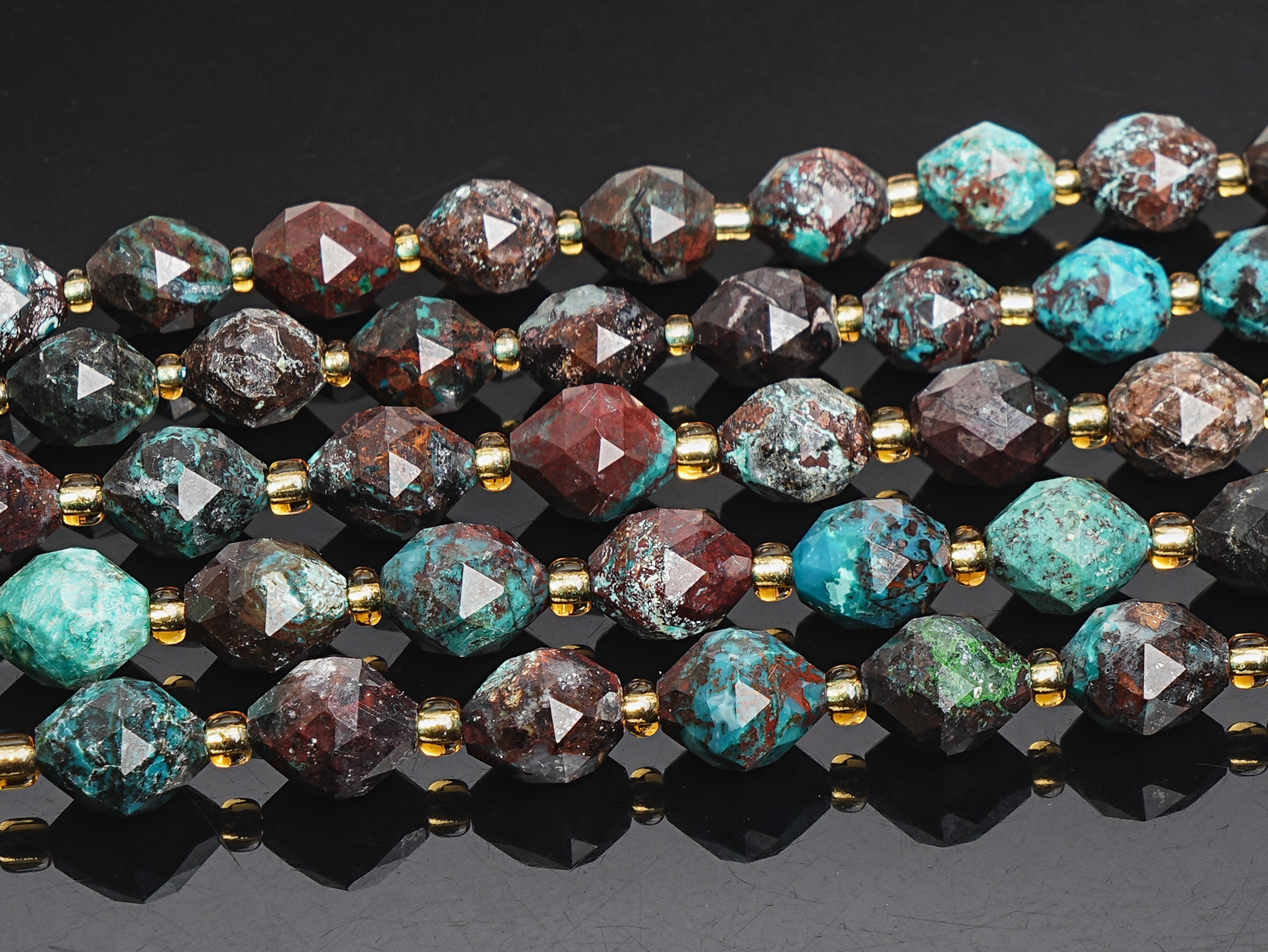 8mm Multicolor Chrysocolla Beads Grade Aa Genuine Natural Gemstone Drum Barrel Rice Bead Loose Beads 15"/7.5" Bulk Lot Options