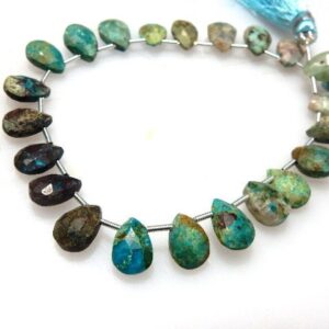 AAA Natural Chrysocolla Loose Gemstone Beads Pear Drops Briolette Wholesale Price