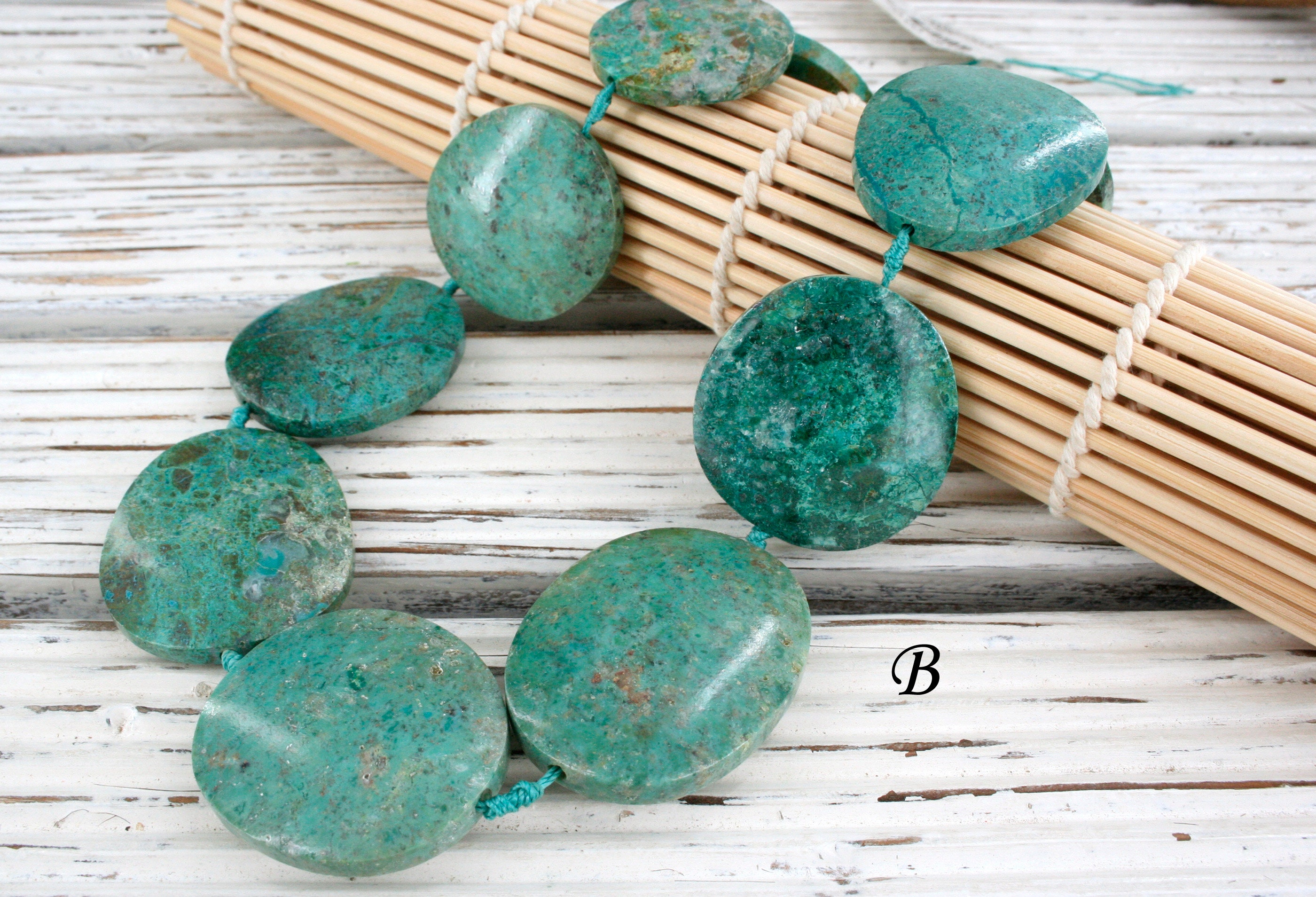 Chrysocolla Freeform Beads 20.5-37.5mm (etb01466) Peruvian Stone/unique Jewelry/vintage Jewelry/gemstone Necklace Chrysocolla Freeform Beads 20.5-37.5mm (etb01466) Peruvian Stone/unique Jewelry/vintage Jewelry/gemstone Necklace