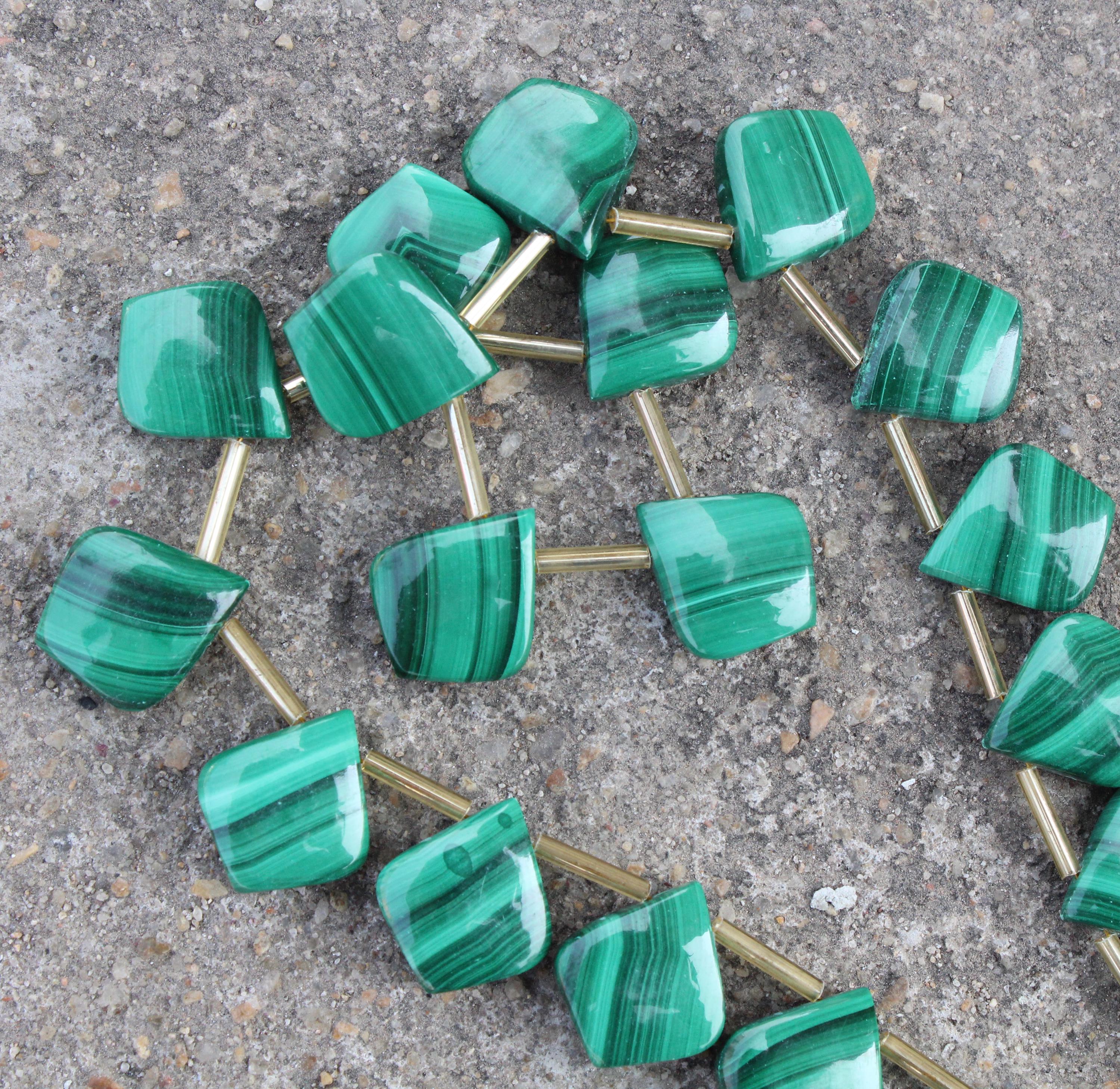 Natural Chrysocolla Malachite Smooth Briolette Beads | 10 Pieces Leaf-shaped I Size: -15x18 Mm Approx. | Jewelry Setting [b084]