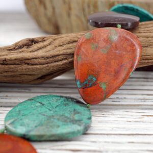 Sonoran Sunrise Sunset Cuperite Chrysocolla Freeform Beads (etb00928) Unique Jewelry/vintage Jewelry/gemstone Necklace