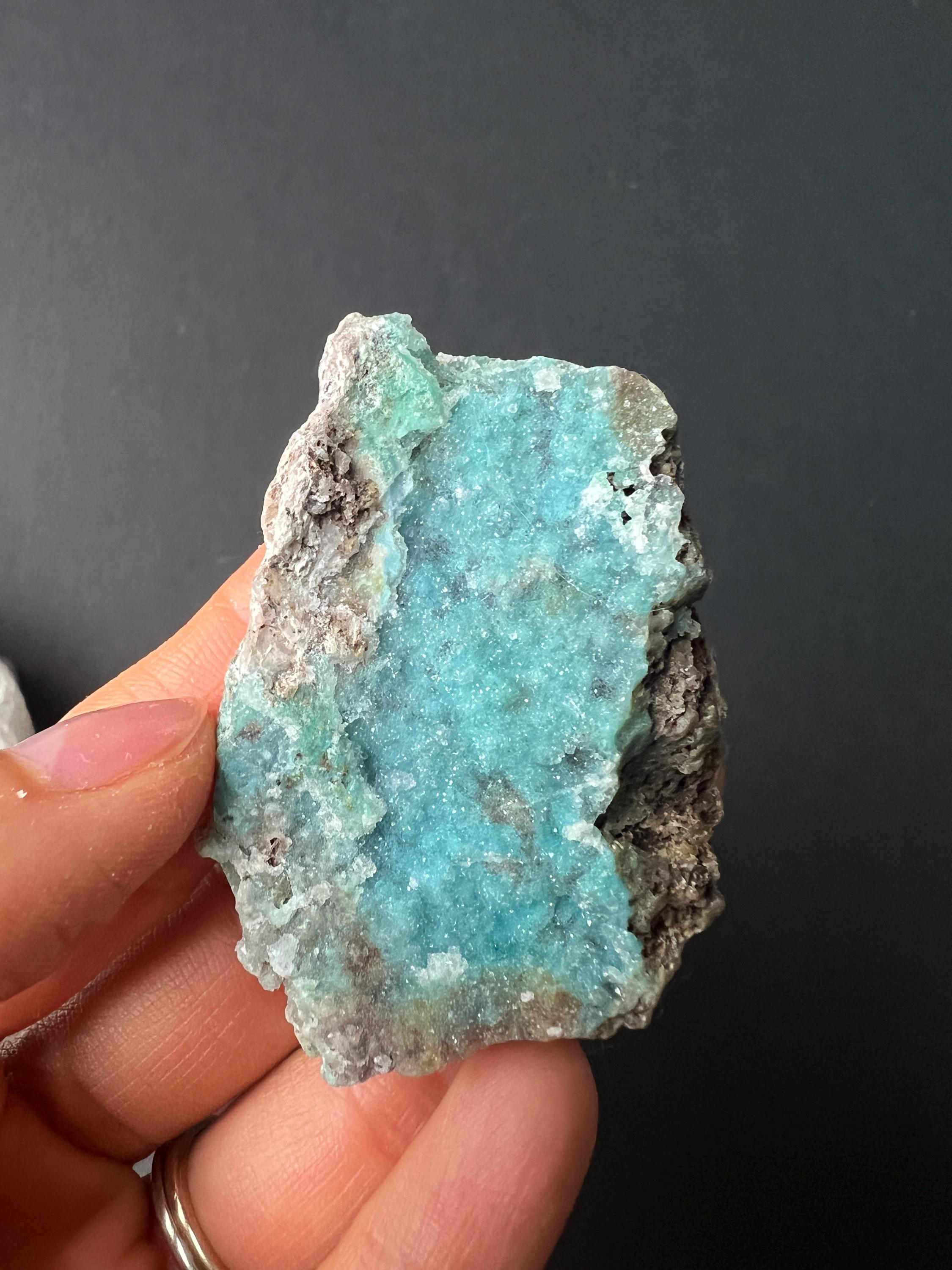 Chrysocolla And Silica Specimen, Chrysocolla