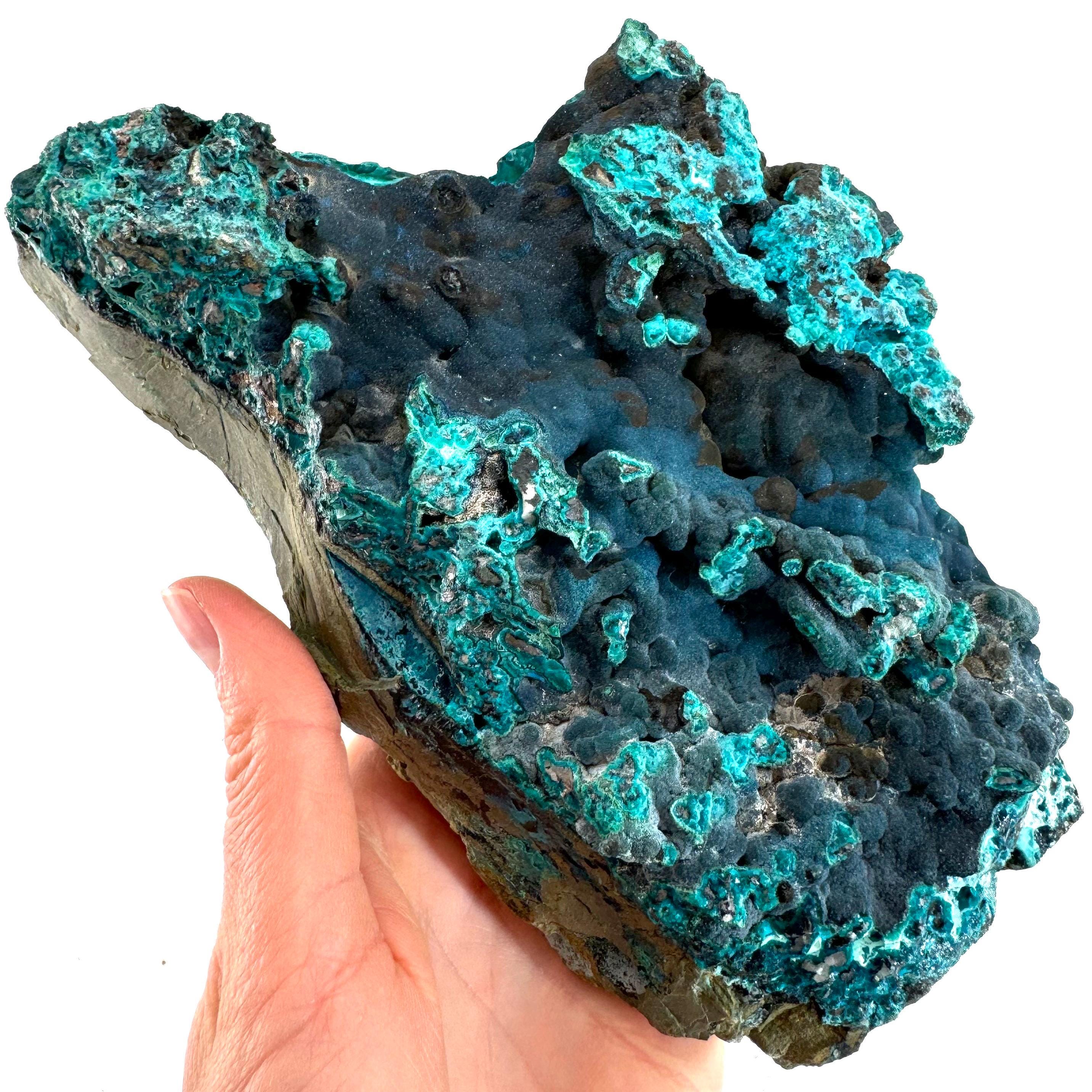 Raw Cornetite & Chrysocolla Mineral Specimen | Congo Origin
