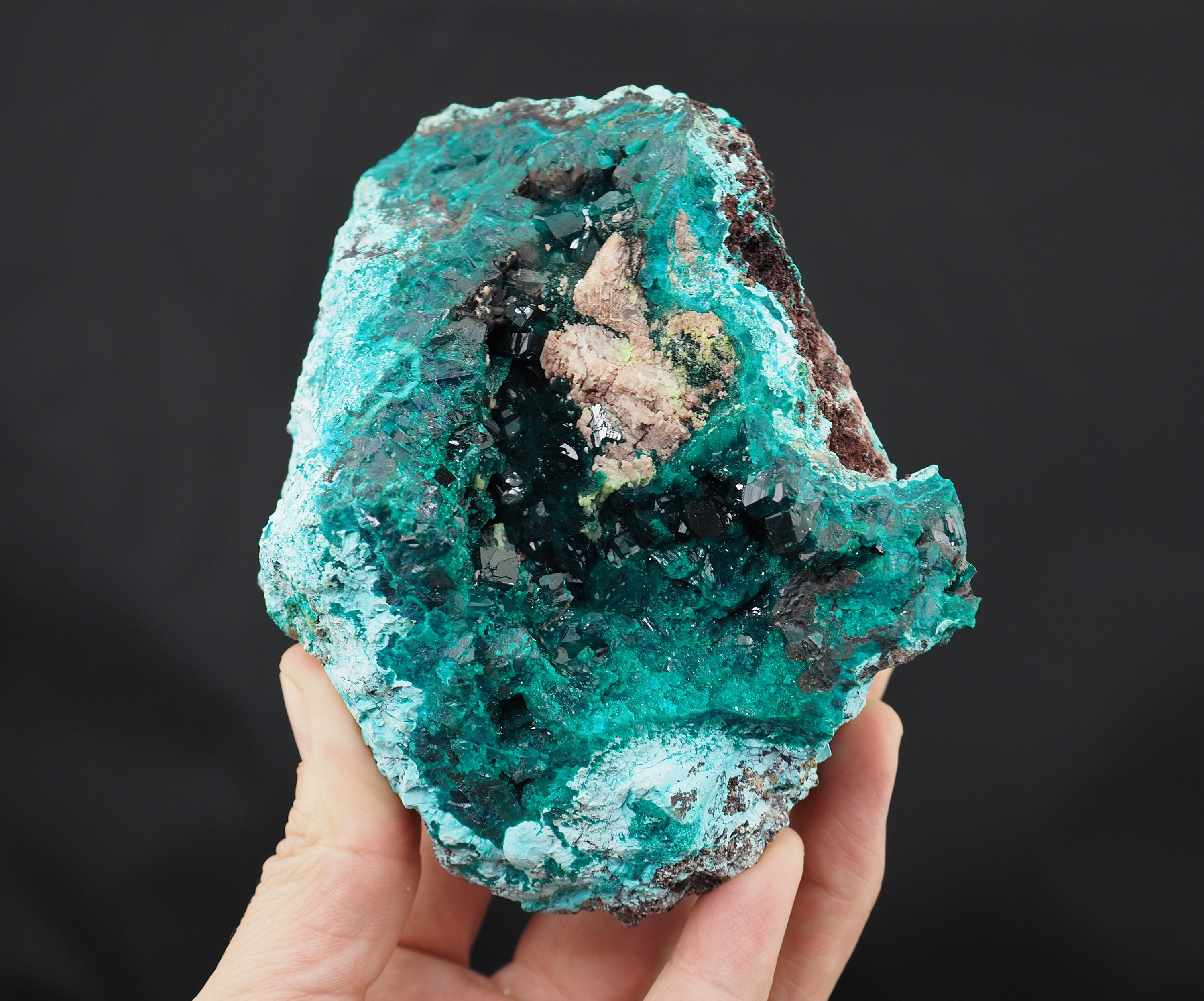 Dioptase Crystals With Chrysocolla Mineral Specimen Dioptase Crystals With Chrysocolla Mineral Specimen