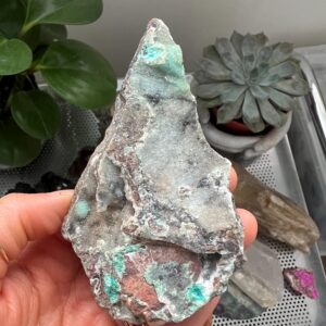 Druzy Chrysocolla and Silica Specimen, Chrysocolla Druzy Chrysocolla and Silica Specimen, Chrysocolla