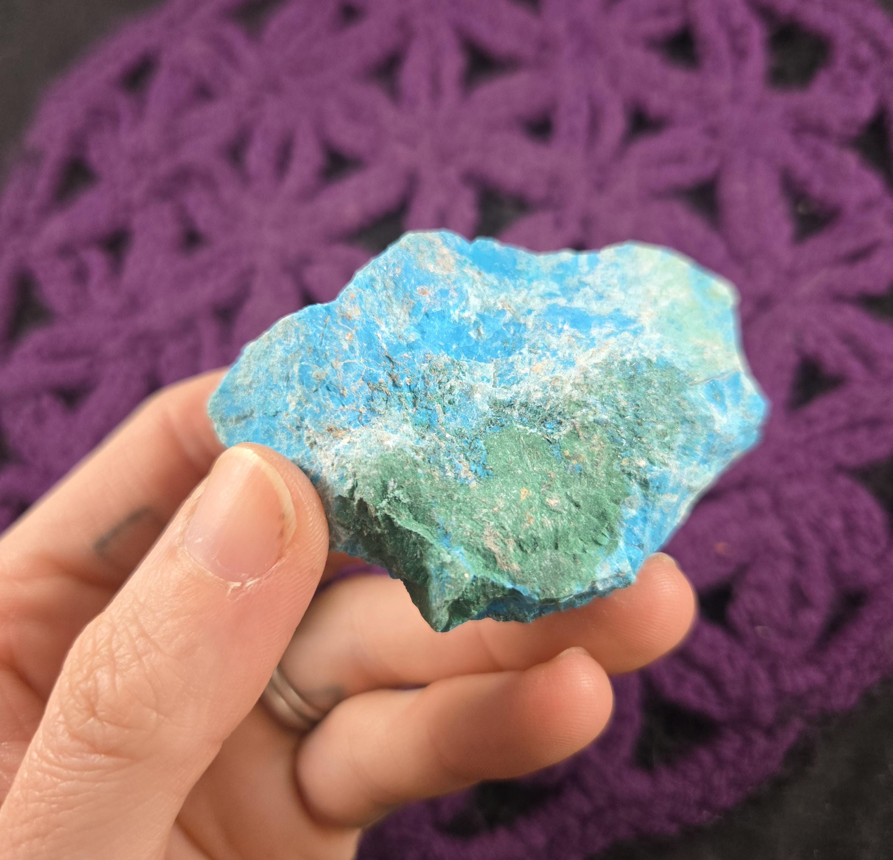 Chrysocolla Malachite Raw Crystal Rough Stones Light Blue A Grade High Quality Crystals Mexico