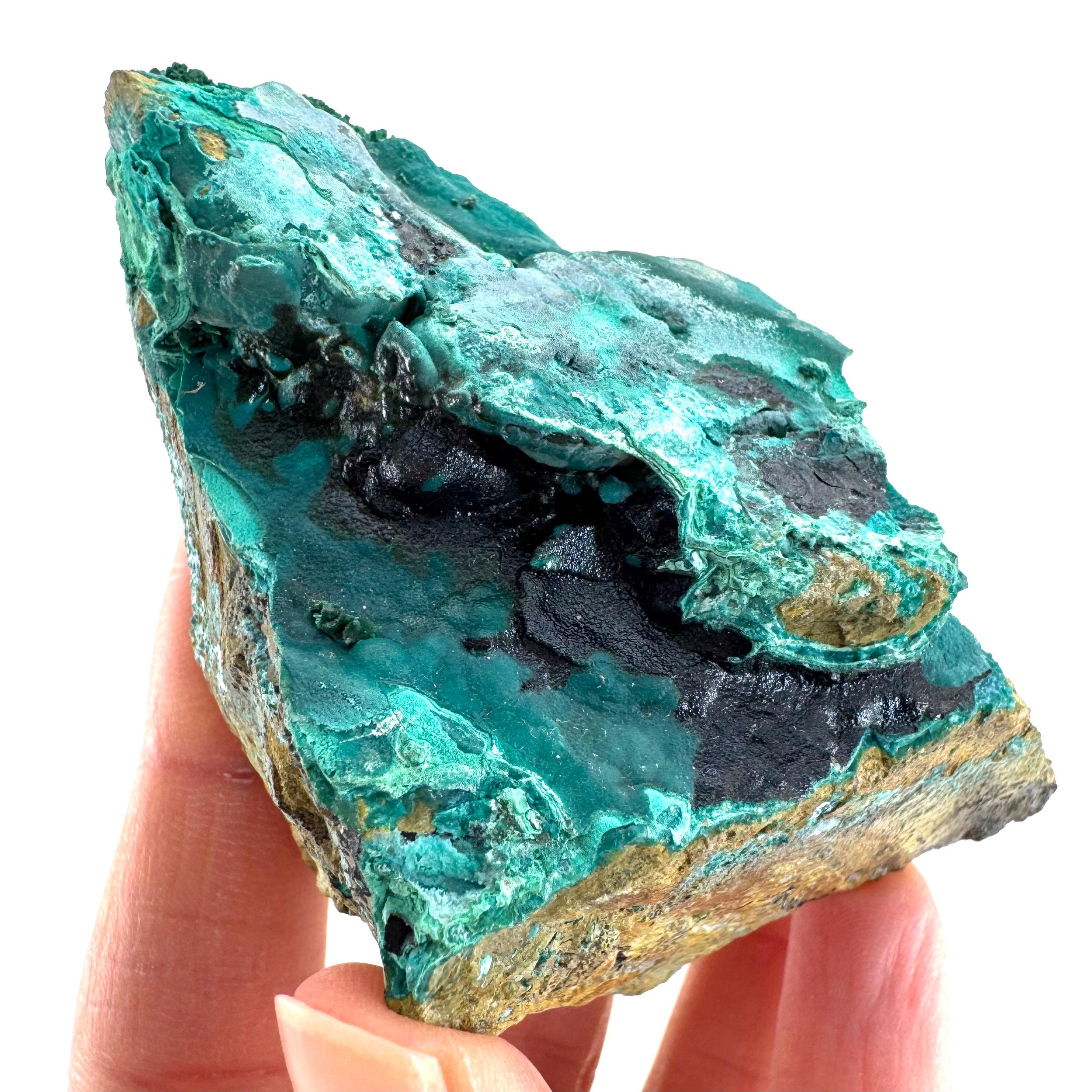 Malachite, Chrysocolla, & Heterogenite | Raw Green-blue Crystal Cluster, Mineral Specimen Malachite, Chrysocolla, & Heterogenite | Raw Green-blue Crystal Cluster, Mineral Specimen