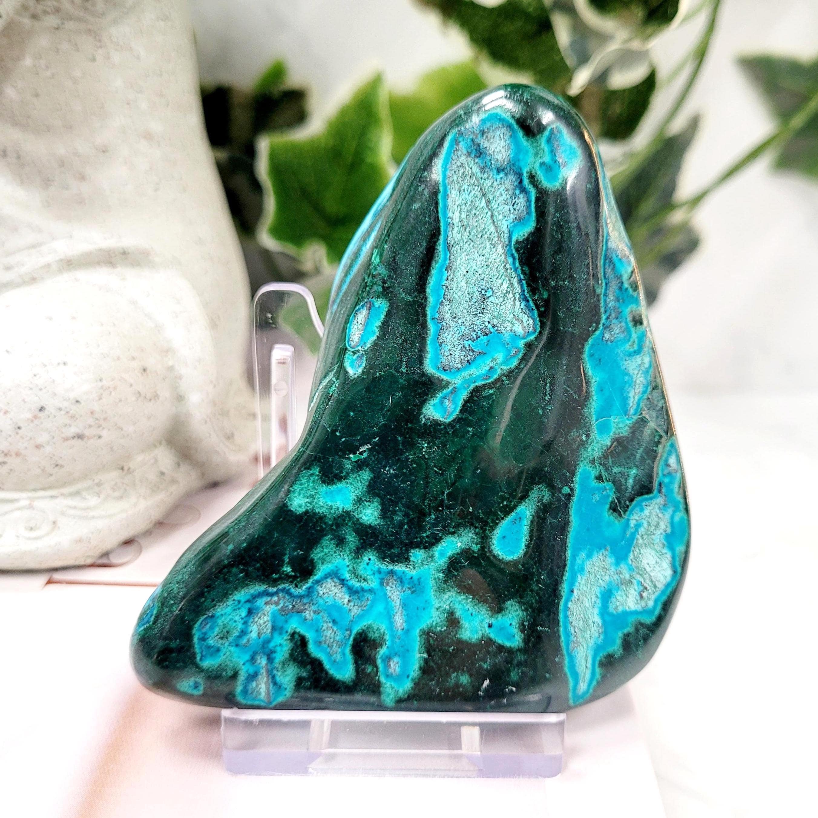 Malacholla Crystal Specimen | Ethically Sourced | Malachite & Chrysocolla | Emotional Healing And Spiritual Growth